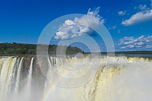 Iguassu waterfall on the border of Argentina and Brazil