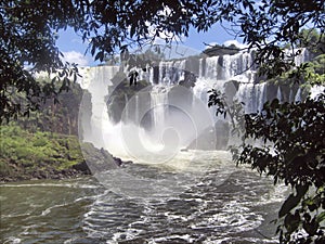 Iguassu waterfalls in brazil argentina border photo