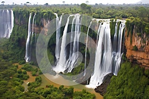 Iguazu Falls, Argentina,  Iguazu Falls is the largest series of waterfalls in the world