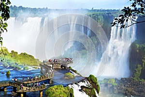 Iguazu Falls, on the border of Argentina and Brazil