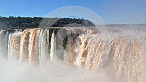 The Iguazu Falls on the border of Brazil