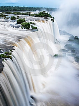 Iguazu Falls on the Border of Brazil and Argentina