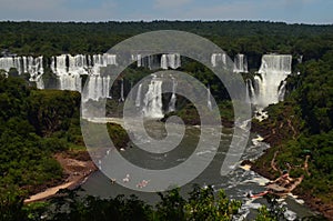 The Iguazu Falls on the border of Brazil & Argentina