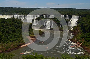 The Iguazu Falls on the border of Brazil & Argentina