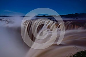 The Iguazu Falls on the border of Brazil & Argentina