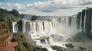 Iguazu Falls on the border of Brazil and Argentina. One of the world\'s great natural wonders