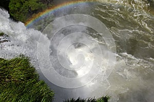 Iguazu Falls Close Up and Rainbow, Brazilian Side