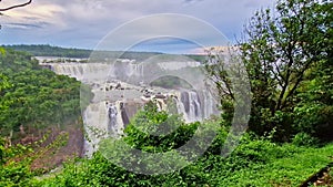 Iguazu Falls, the largest series of waterfalls of the world, located at the Brazilian and Argentinian border