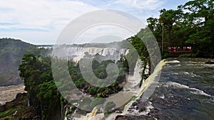 Iguazu Falls, the largest series of waterfalls of the world, located at the Brazilian and Argentinian border