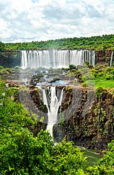 Iguazu Falls, the largest waterfall in the world, South America