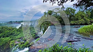 Iguazu Falls panning video shot