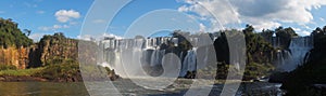 Iguazu Falls waterfall close up views from the Argentinian side.