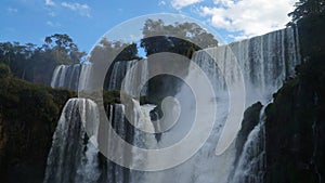 Iguazu Falls waterfall close up views from the Argentinian side.