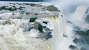 The Iguazu River falls cascading waterfalls. Shevelev.