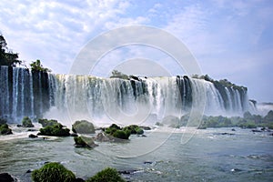 Iguazu River Falls between the countries of Argentina and Brazil