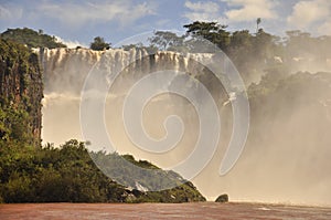 Iguazu waterfall from below. Argentinian side