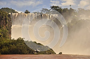 Iguazu waterfall from below. Argentinian side photo