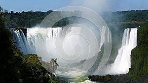 Iguazu waterfall seen from Brazil