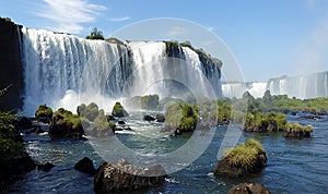 Iguazu waterfall seen from Brazil