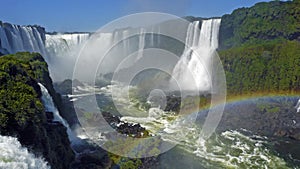 Iguazu waterfall seen from Brazil