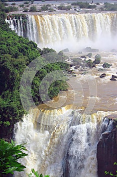 Iguazu waterfalls on the border of Argentina and