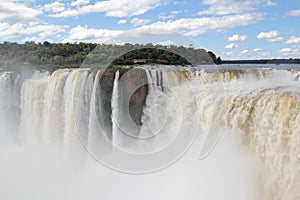 Iguazu waterfalls and clouds