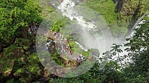 Iguazu waterfalls. One of the nature miracles in Argentina and Brasil