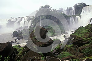 Iguazu Waterfalls in Parque Nacional Iguazu, border of Brazil and Argentina