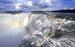 Iguazu Waterfalls in Parque Nacional Iguazu, Garganto del Diablo Salto Union, border of Brazil and Argentina