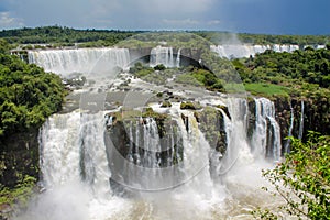 Iguazu waterfalls water sprays