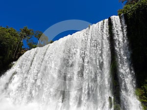 IguazÃº Falls are waterfalls of the Iguazu River on the border of the Argentine province of Misiones and the Brazilian state of