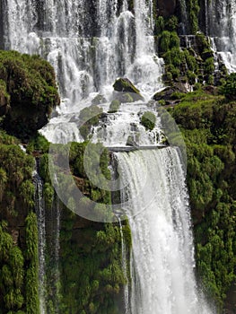 IguazÃº Falls are waterfalls of the Iguazu River on the border of the Argentine province of Misiones and the Brazilian state of