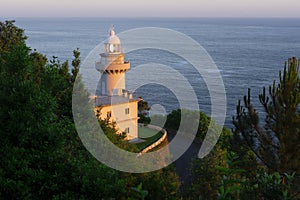 The Igueldo Lighthouse in San Sebastian city photo