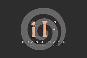 IHF abstract letter logo design