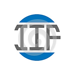 IIF letter logo design on white background. IIF creative initials circle logo concept. IIF letter design