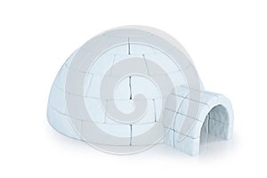 Iigloo isolated on white background. 3d rendering