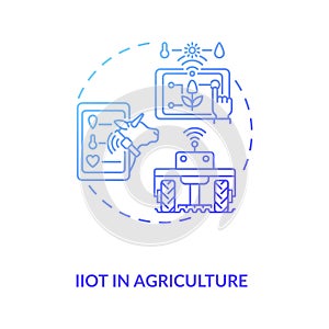 IIoT in agriculture concept icon photo
