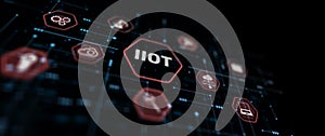 IIOT industrial internet of things concept. Technology and Business
