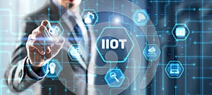 IIOT industrial internet of things concept. Technology and Business