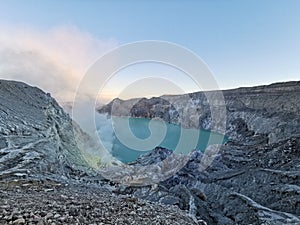 Ijen creater after sunrise
