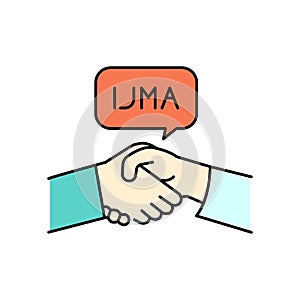 Ijma color icon. Muslim religion photo