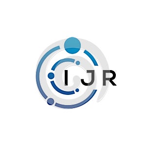 IJR letter technology logo design on white background. IJR creative initials letter IT logo concept. IJR letter design photo