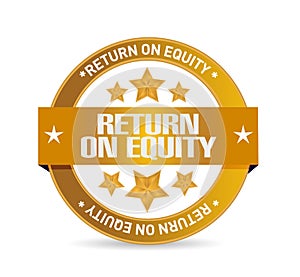 Ijreturn on equity seal sign concept