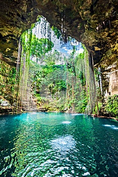 Ik-Kil Cenote, Yucatan Peninsula in Mexico