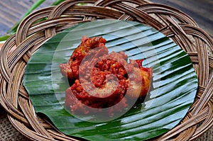 ikan tuna sambal balado or tuna fried fiah with balado souce