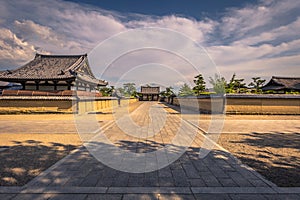 Ikaruga - June 03, 2019: The Horyu-Ji, temple in Irakuga, Nara Perfecture, Japan