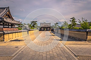 Ikaruga - June 03, 2019: The Horyu-Ji, temple in Irakuga, Nara Perfecture, Japan