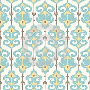 Ikat damask pattern in pastel colors