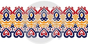 Ikat Ethnic Vector Seamless Stripe Ornament