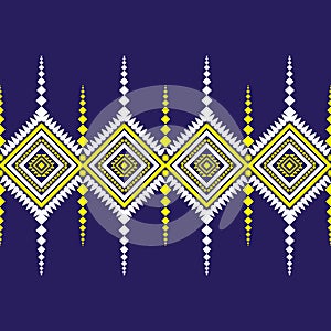 Ikat geometric folklore ornament with diamonds.